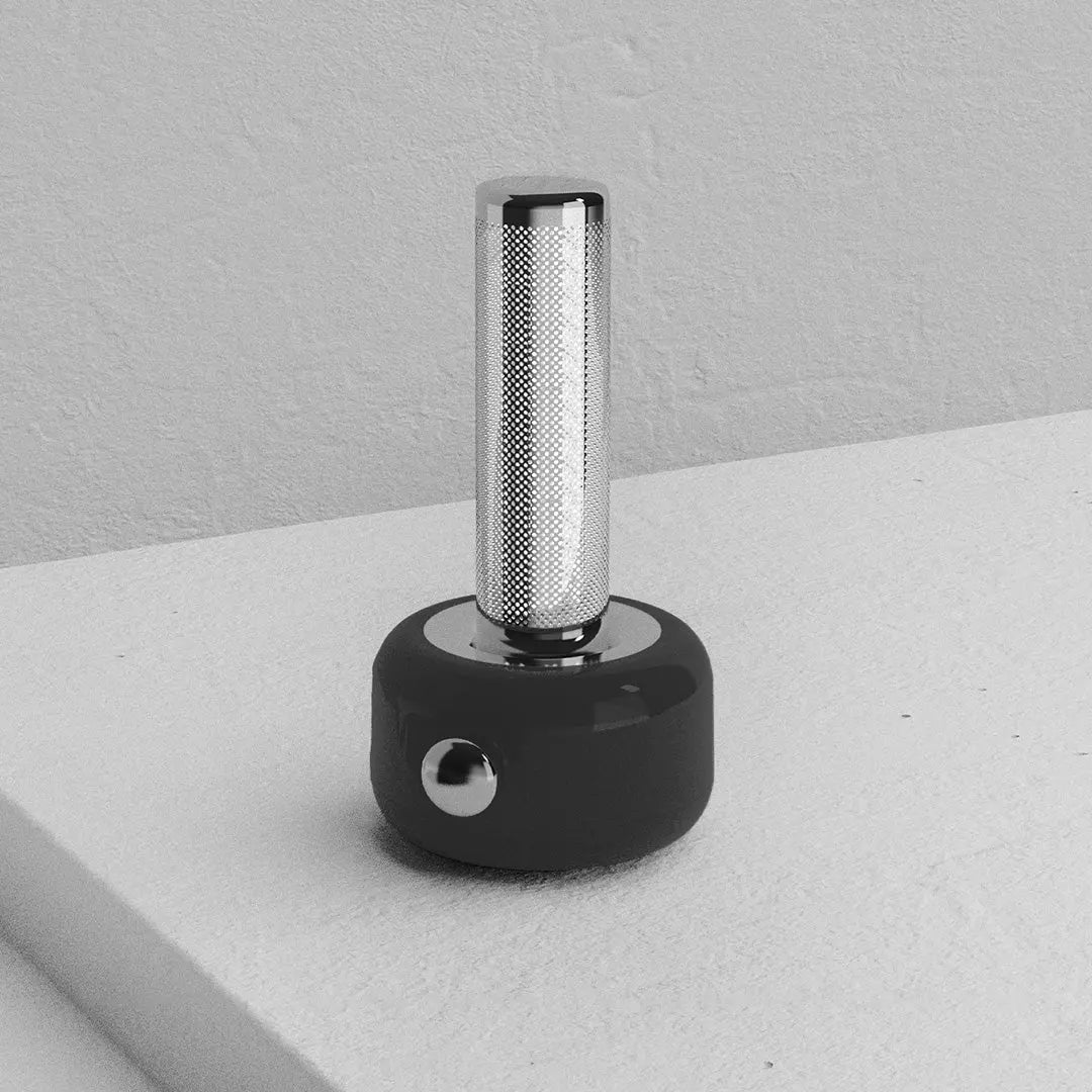 Sleek Minimalist Metal Ambient Table Lamp with RGB Audio Lighting Luxe