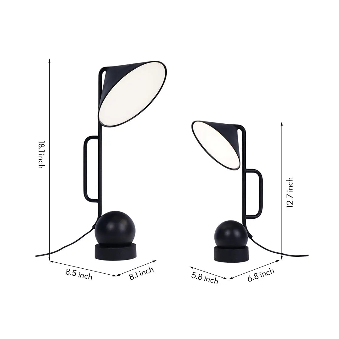 Creative LED Black Metal Desk Lamp - Industrial Style Study Light Luxe