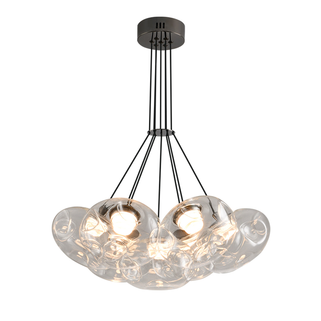 Minimalist Starry Sky LED Chandelier — Stainless Steel and Glass, 7- or 13-Light, Three-Color Dimming, Ra≥97