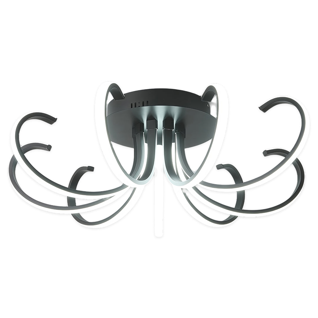 Minimalist LED Flush-Mount Ceiling Light — Silicone Shade, Dimmable 3000K–6000K, Remote Control, 19.7" or 29.5"