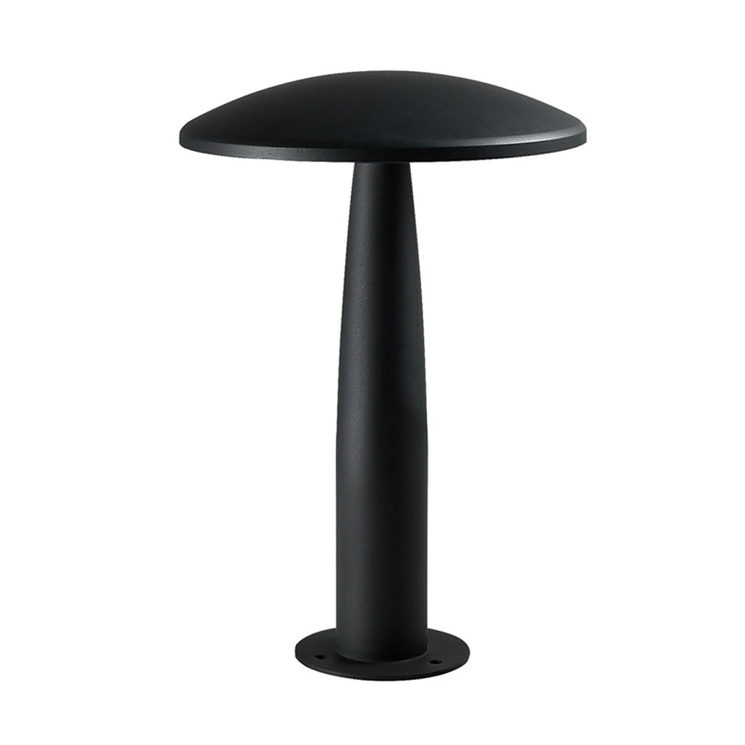 Mushroom Outdoor Bollard Light — Sand-Black Aluminum, LED, 10W/20W/30W, IP65, 3000K