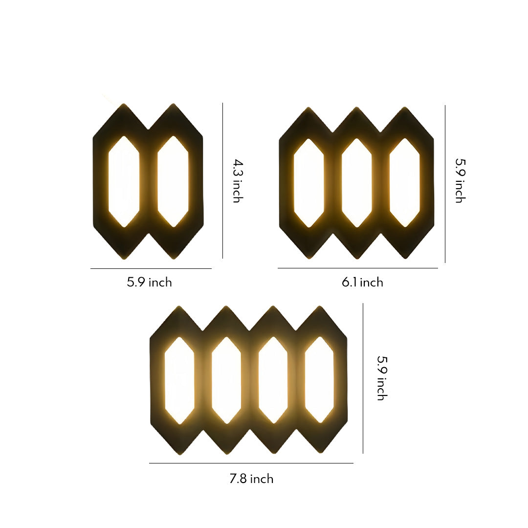 Nordic Style LED Up and Down Wall Lights - Black Outdoor Lighting