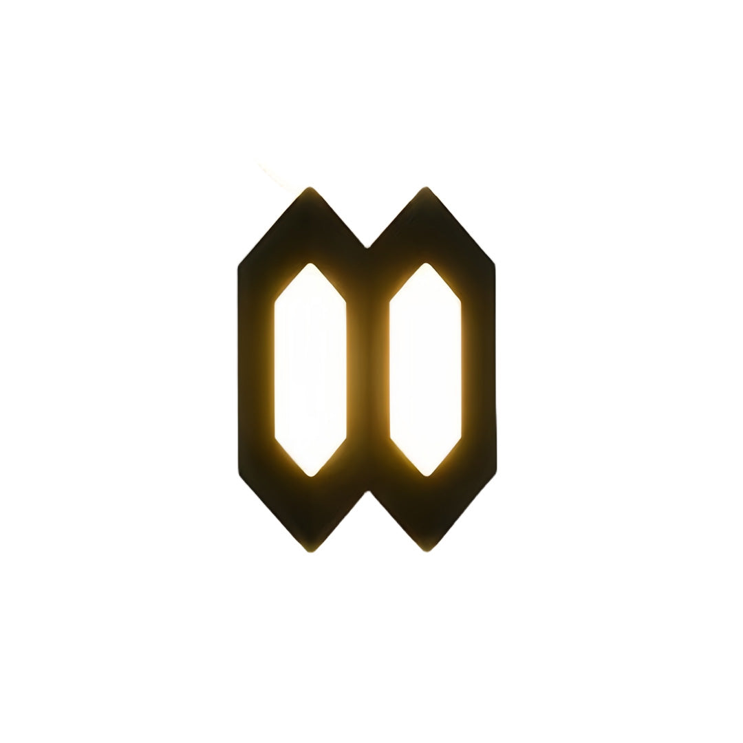 Nordic Style LED Up and Down Wall Lights - Black Outdoor Lighting