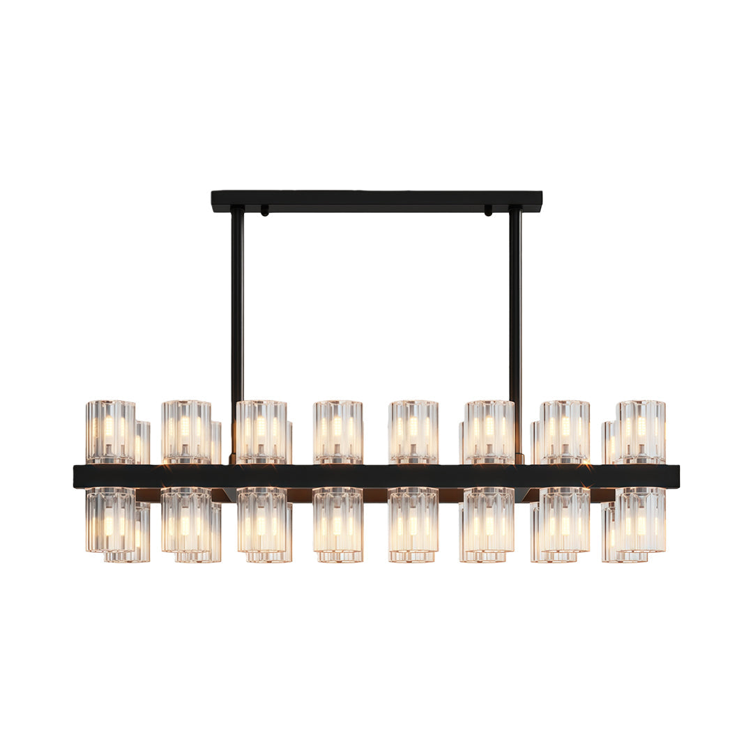 Multi-Tier Crystal Chandelier — Solid Copper Frame, 24- to 48-Light, G4, Black / Chrome / Copper Finish