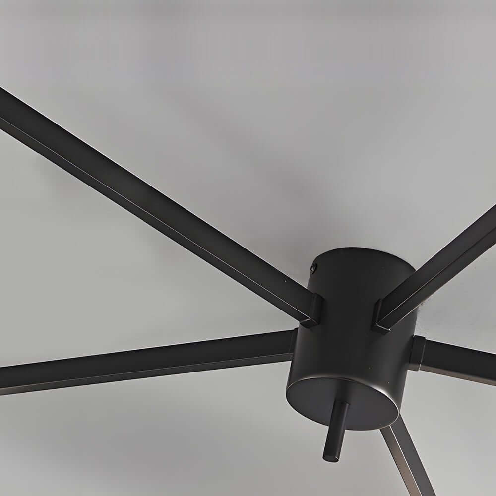 black semi flush ceiling light with white glass bubble