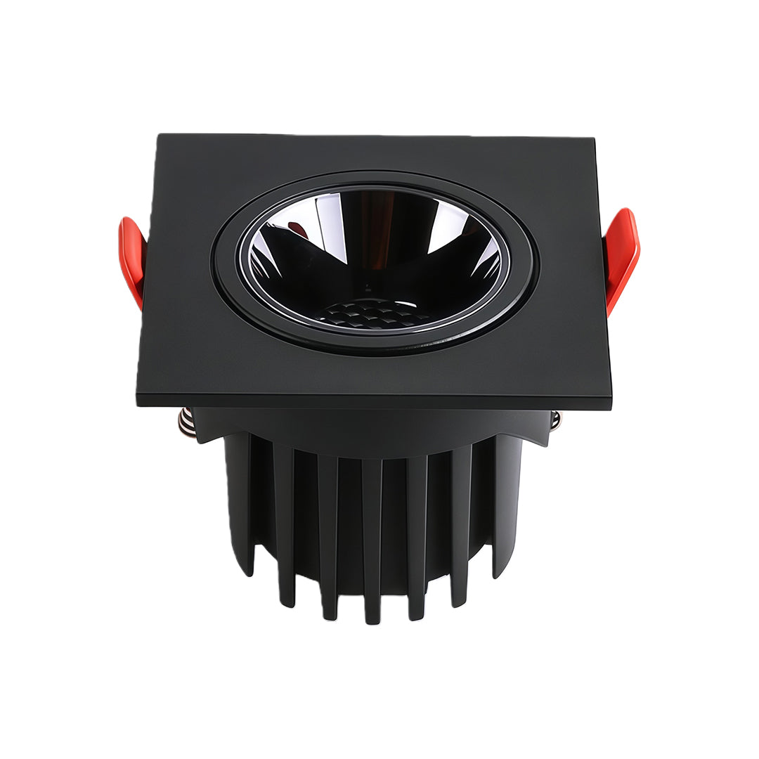 Square Recessed Downlight — Aluminum & Acrylic, LED, 7W–10W, 3000K / 4000K / 6000K, Ra90, Single- or Double-Head