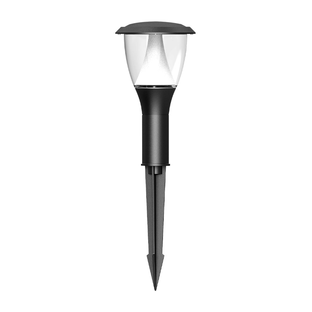 Modern Minimalist LED Garden Stake Path Light — Die-Cast Aluminum, Matte Black, 8W, 3000K, IP65 Weatherproof