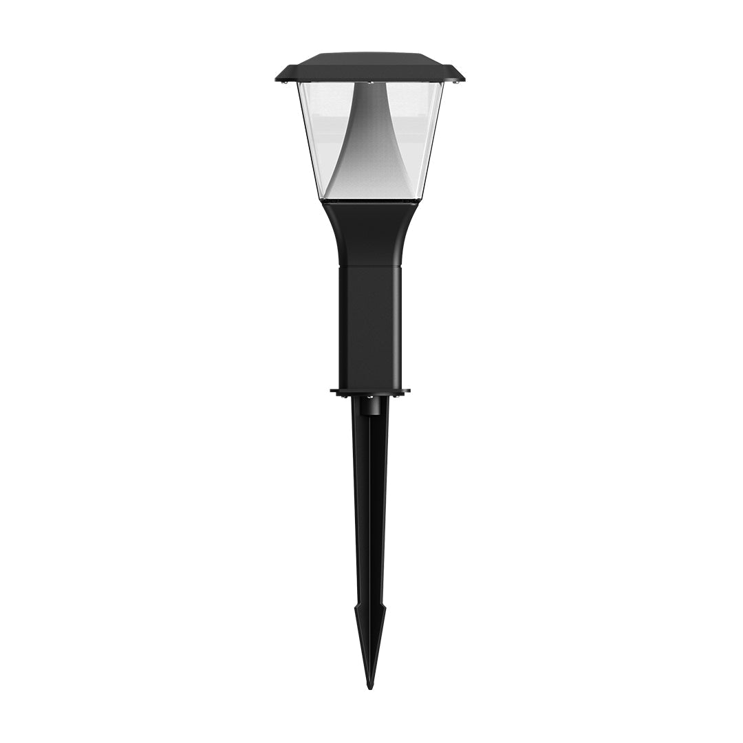 Modern Minimalist LED Garden Stake Path Light — Die-Cast Aluminum, Matte Black, 8W, 3000K, IP65 Weatherproof