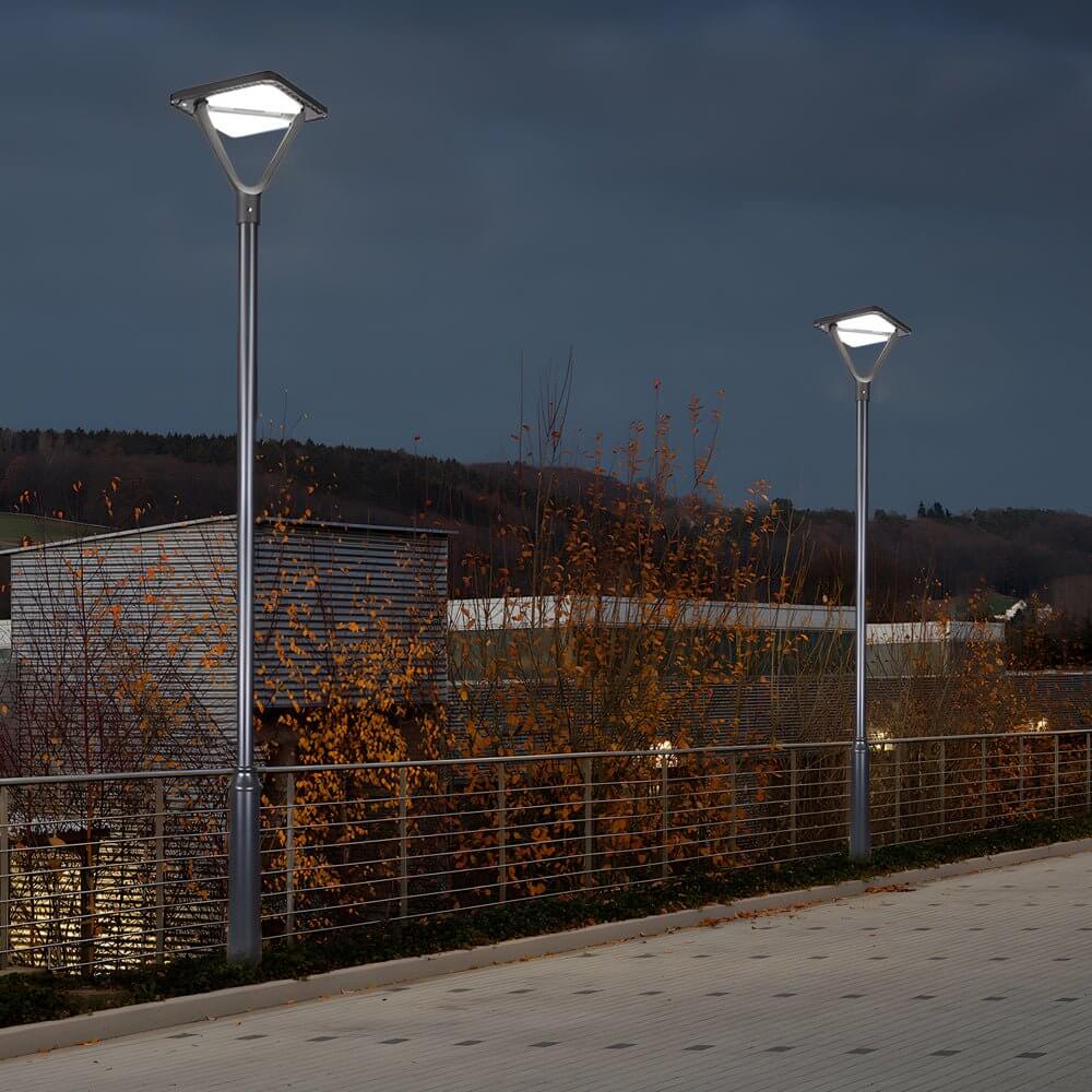 black solar led street lamp post and pole lights