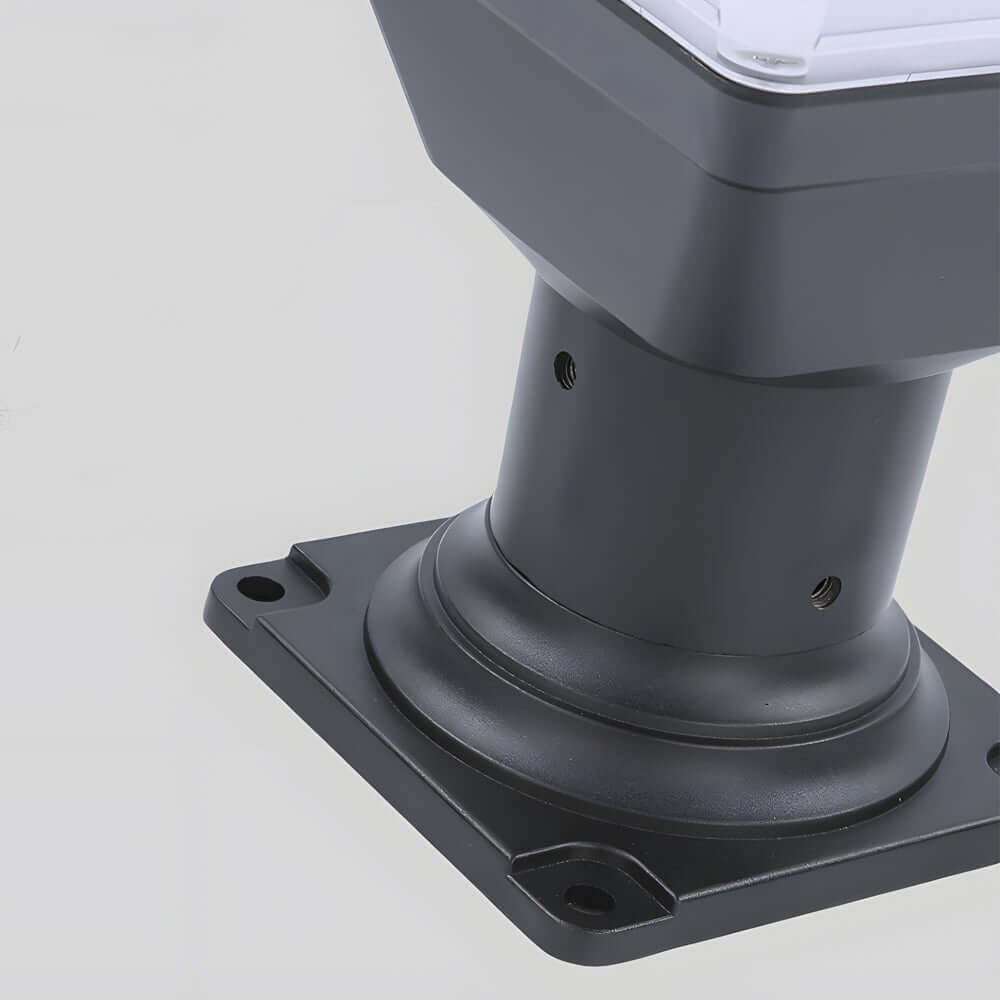 black square solar led pier mount post light 179 inches