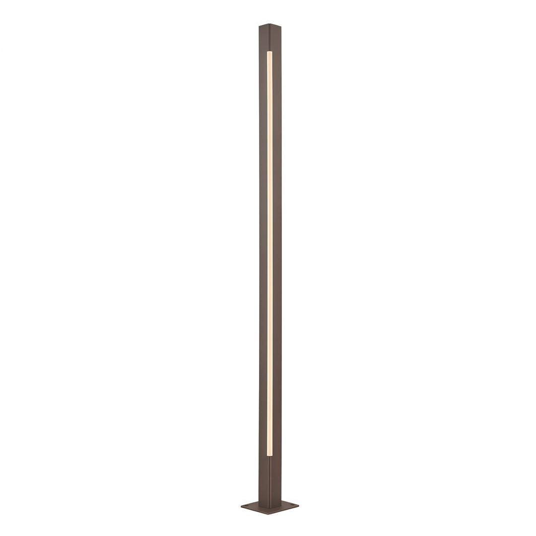 Outdoor LED Bollard Light — Aluminum, IP65, CRI 90, DC24V Hardwired, 5W–12W, 13.8"–35.4" Heights, Sand Coffee or Sand Gray
