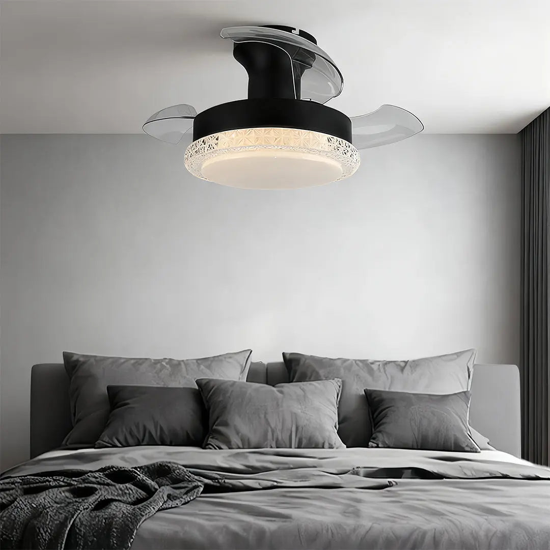 Quiet 3-Blade Flush Mount Ceiling Fan with Light Luxe