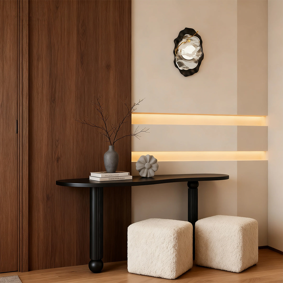 Full-Spectrum Diffused Wall Sconce — Matte Black Iron-Aluminum, 9W LED, 3000K Warm White, Hardwired