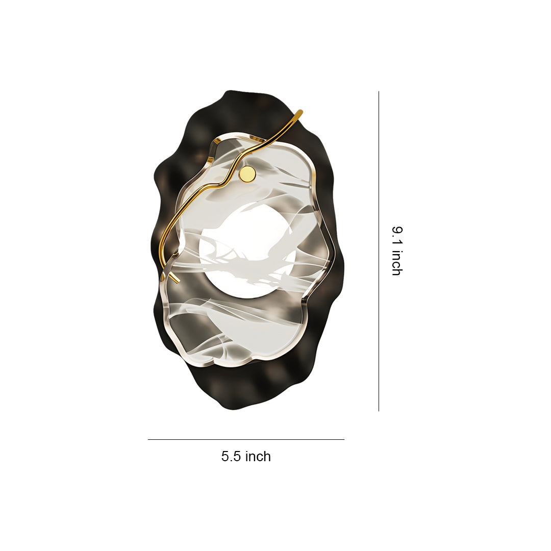 Full-Spectrum Diffused Wall Sconce — Matte Black Iron-Aluminum, 9W LED, 3000K Warm White, Hardwired