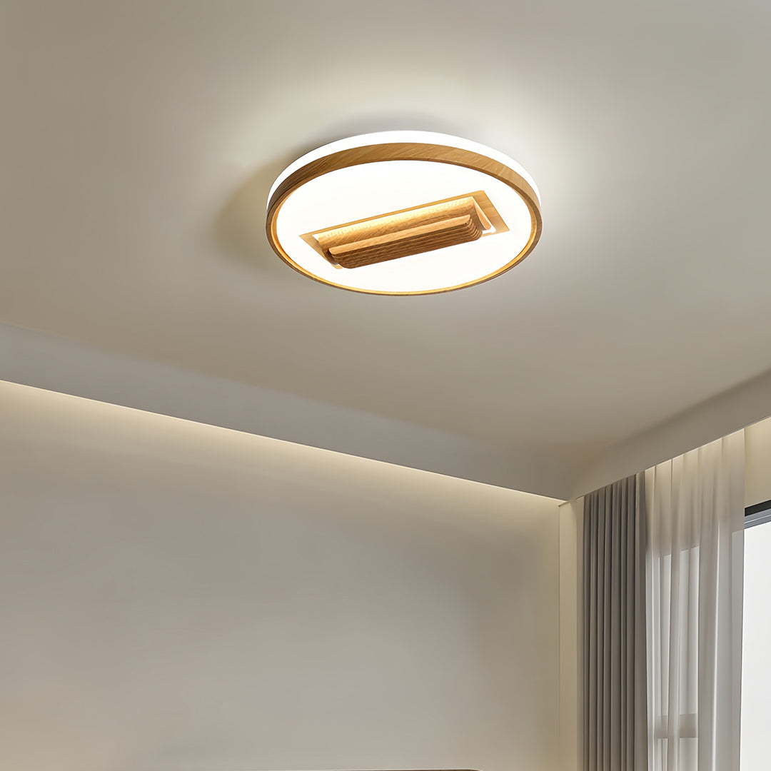 Quiet Minimalist Bladeless Ceiling Fan with LED Light