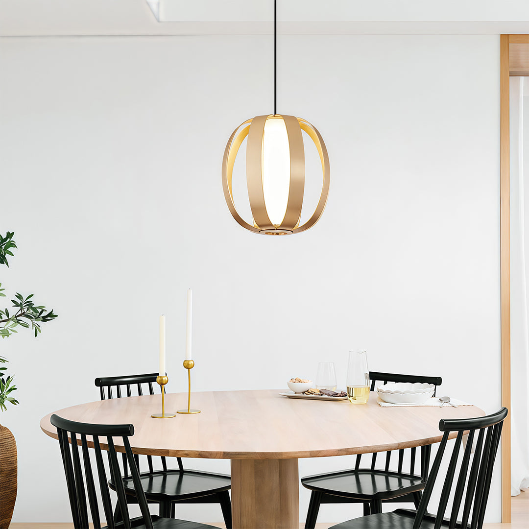 Minimalist Lantern Pendant Light — Aluminum & Acrylic, 15W LED, 4000K, Adjustable Chain