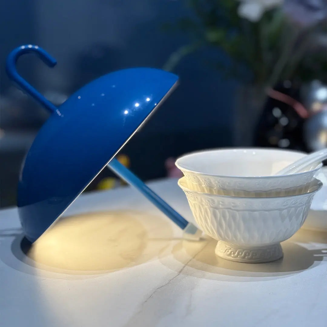 Portable USB Rechargeable Dimmable LED Touch Table Lamp with Umbrella Design Luxe