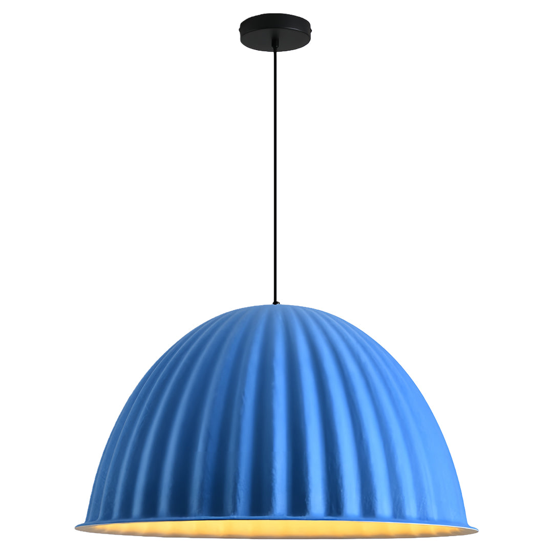 Pumpkin-Shaped Felt Pendant Light — PET Felt, Sound-Absorbing, E27, 14"–30" dia.