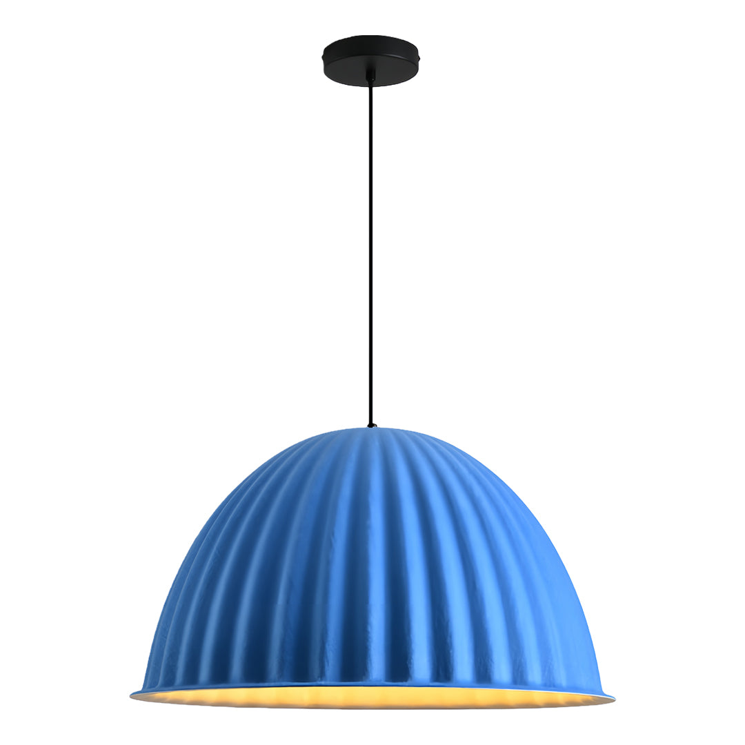 Pumpkin-Shaped Felt Pendant Light — PET Felt, Sound-Absorbing, E27, 14"–30" dia.