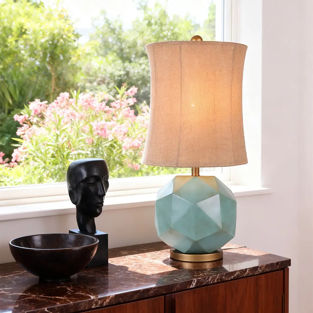 Stylish Modern Industrial Table Lamps - Decorative Fabric Lighting Luxe