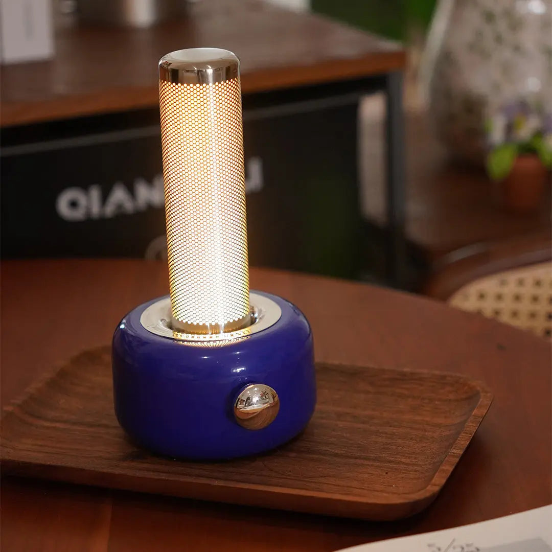 Sleek Minimalist Metal Ambient Table Lamp with RGB Audio Lighting Luxe