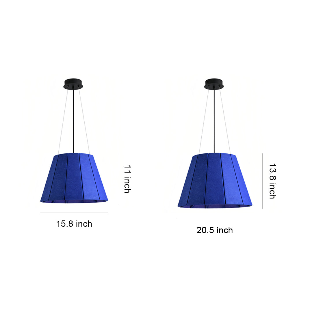 Pleated PET Felt Industrial Pendant — Iron, Sound-Absorbing, E27, 16" or 20.5", 5 Colors