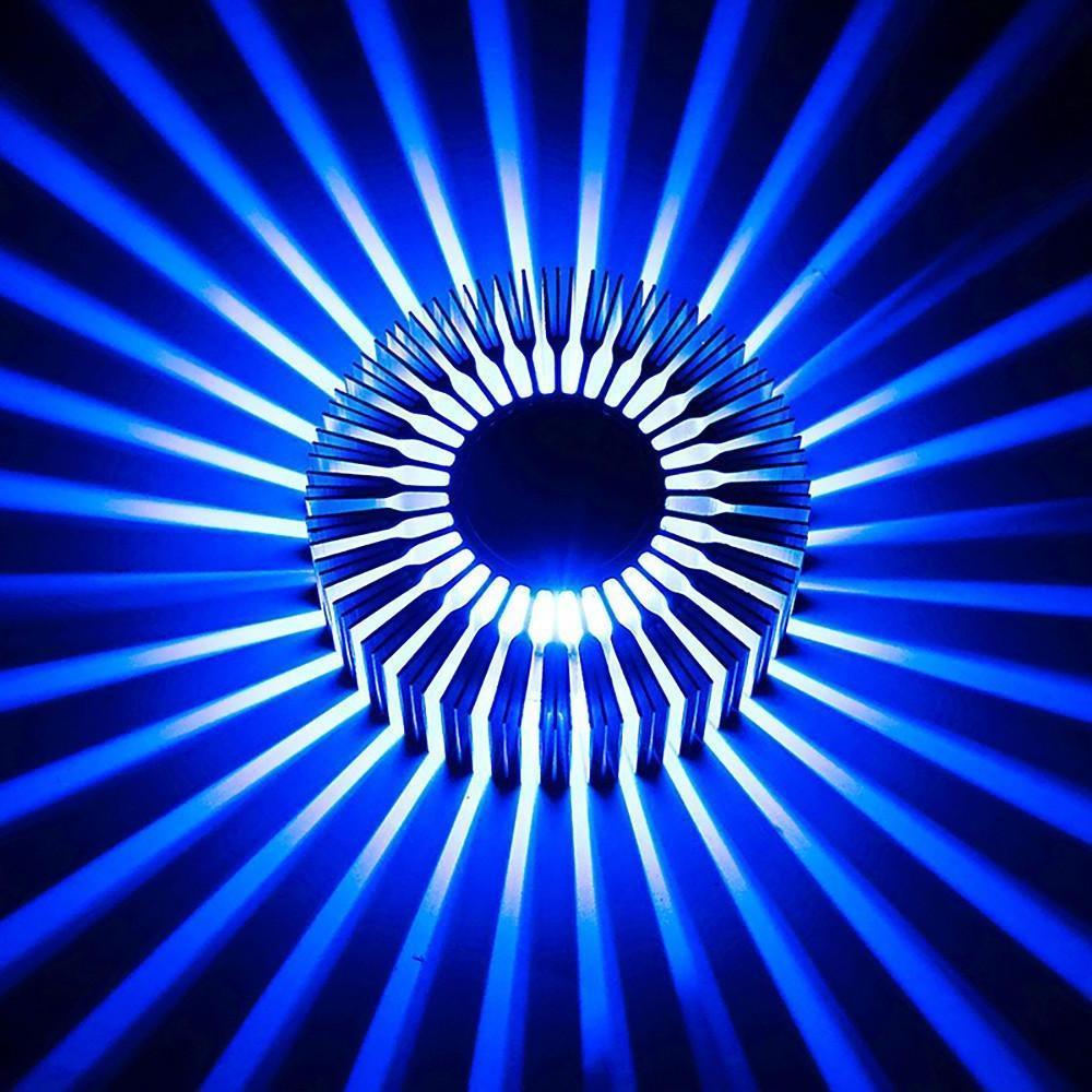 Geometric Dual-Color LED Flush-Mount Ceiling Light — Metal, 130LM, 4" Diameter