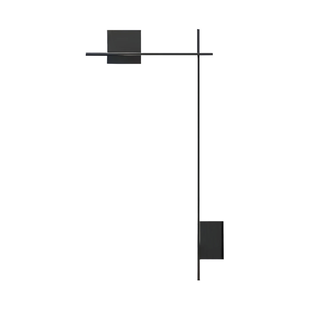 Minimalist Rectangular Linear Wall Sconce — Black Iron, LED, 3-Step Dimming (3000K/4000K/6000K), 5W–10W