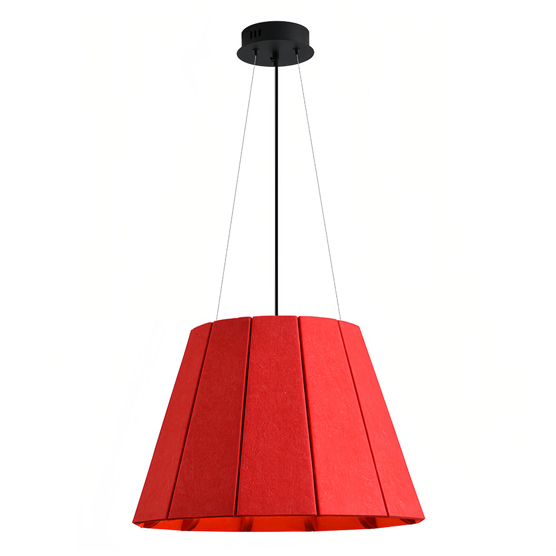 Pleated PET Felt Industrial Pendant — Iron, Sound-Absorbing, E27, 16" or 20.5", 5 Colors