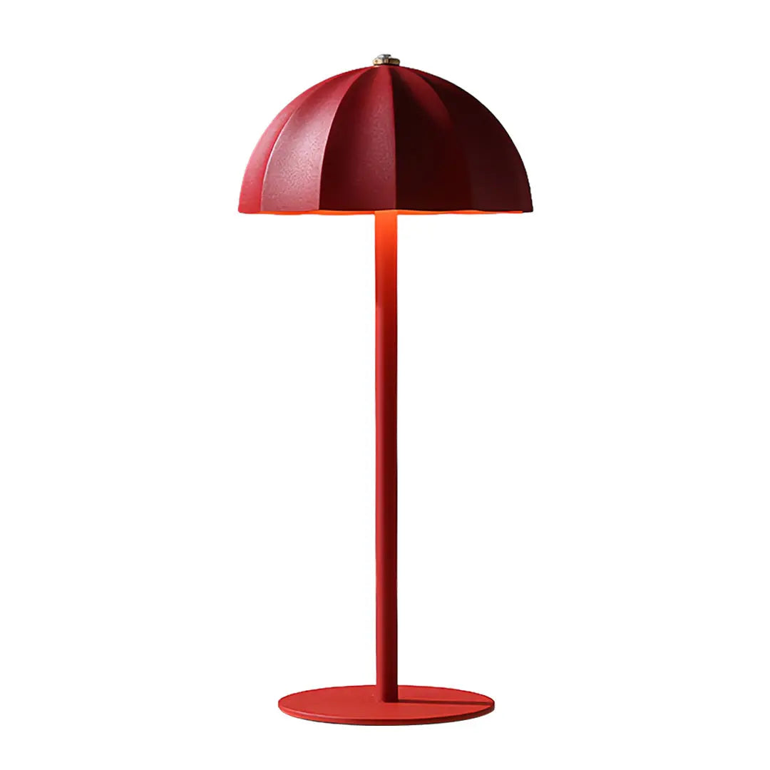 Minimalist Mushroom Iron Table Lamp - Cordless and Rechargeable Metal Design Luxe