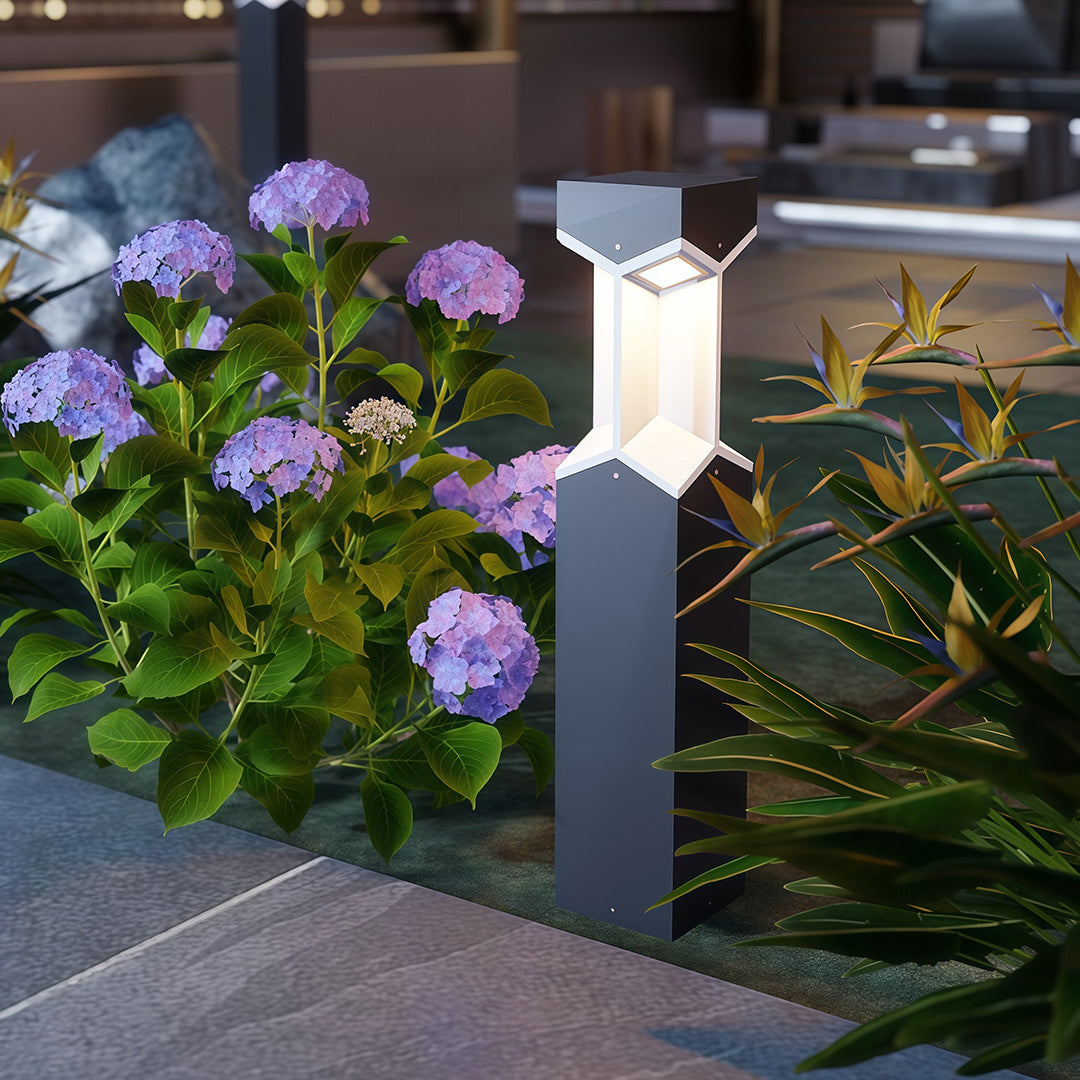 Minimalist Outdoor Bollard Light — Stainless Steel & Aluminum, 10W LED, IP54, 23.6" or 31.5"