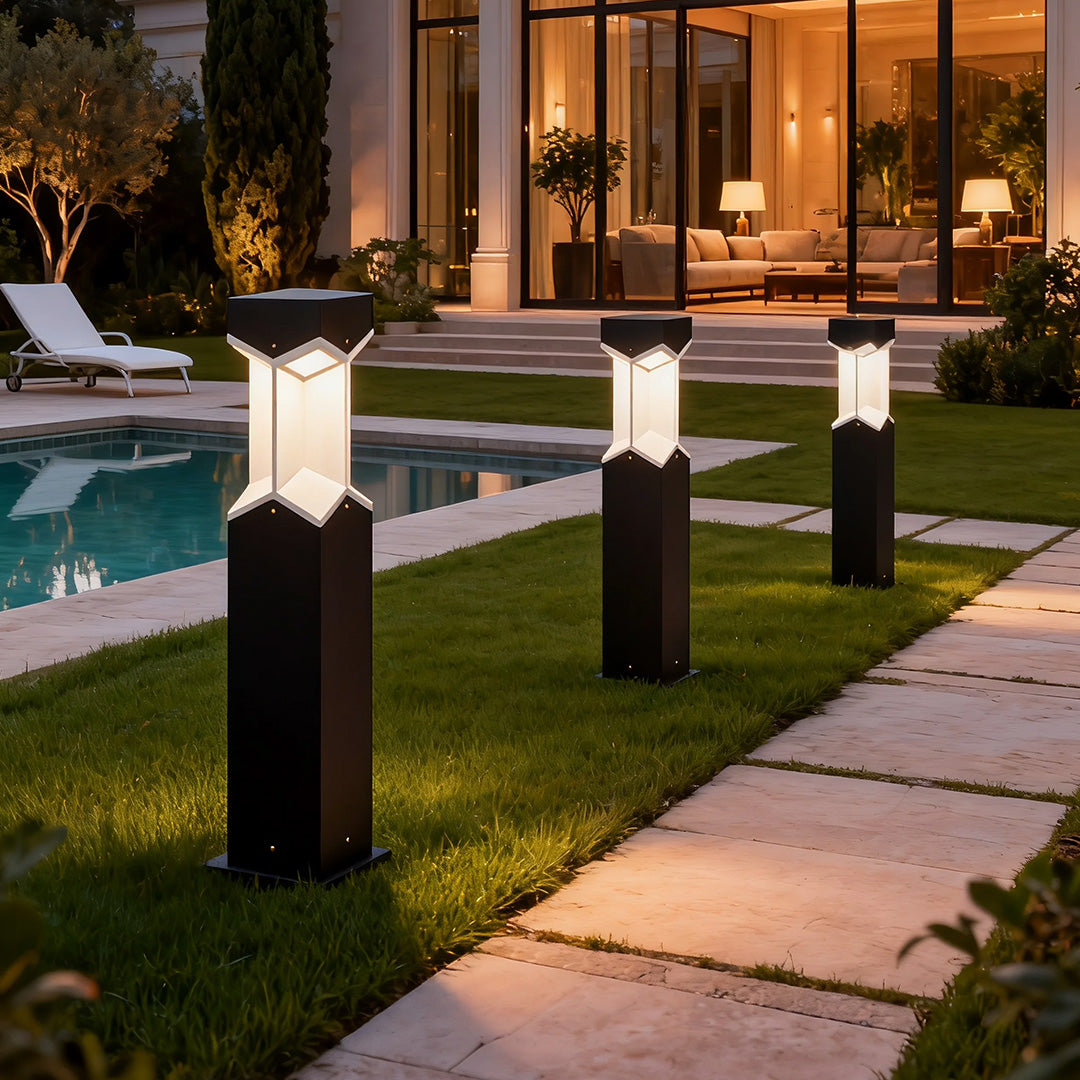 Minimalist Outdoor Bollard Light — Stainless Steel & Aluminum, 10W LED, IP54, 23.6" or 31.5"