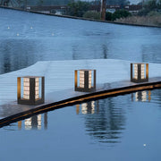 Minimalist Bollard Landscape Light — Black Zinc, White Acrylic, 10W LED, IP65 Weatherproof