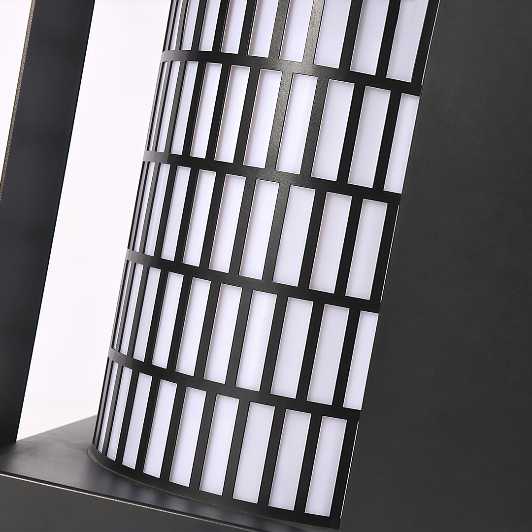 Minimalist Bollard Landscape Light — Black Zinc, White Acrylic, 10W LED, IP65 Weatherproof