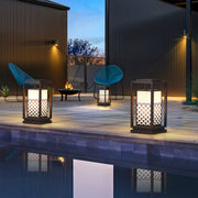 Waterproof Landscape Bollard Light — Black Zinc & Acrylic, LED, Solar or Hardwired, IP65, 3 Heights