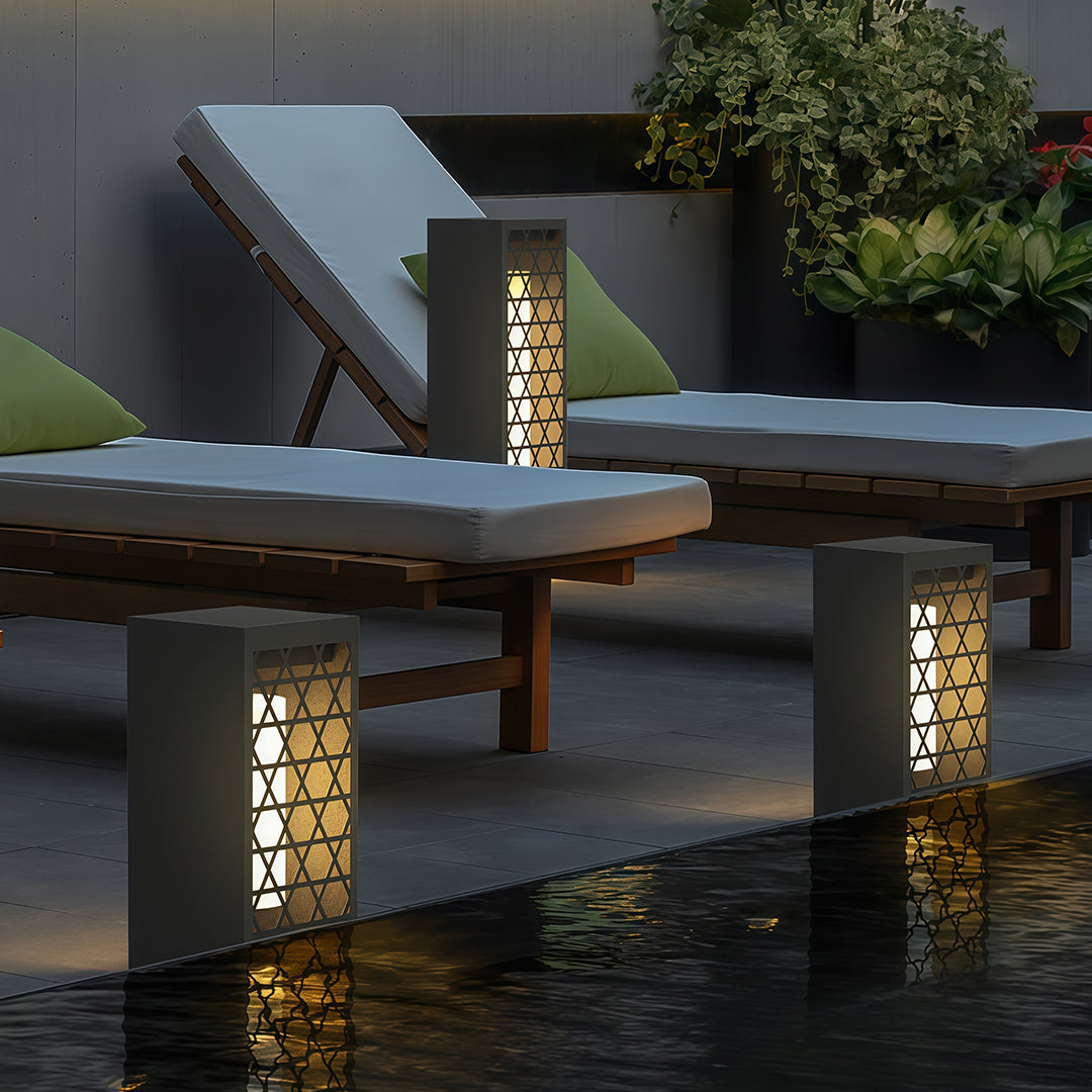 Modern Outdoor Bollard Light — Stainless Steel, Solar / Hardwired, IP65, LED, 3 Sizes