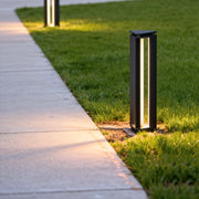Minimalist Cylindrical Outdoor Bollard Light — Stainless Steel, 12W LED, IP65, 3000K Warm White, Three Heights