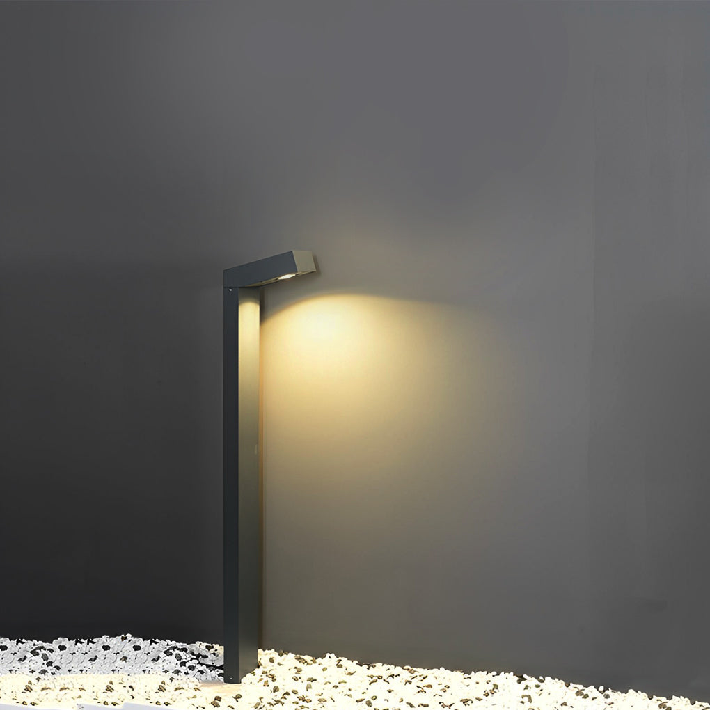 Modern Minimalist Bollard Path Light — Black Aluminum, 5W LED, Dual Color Temperature, IP65 Weatherproof