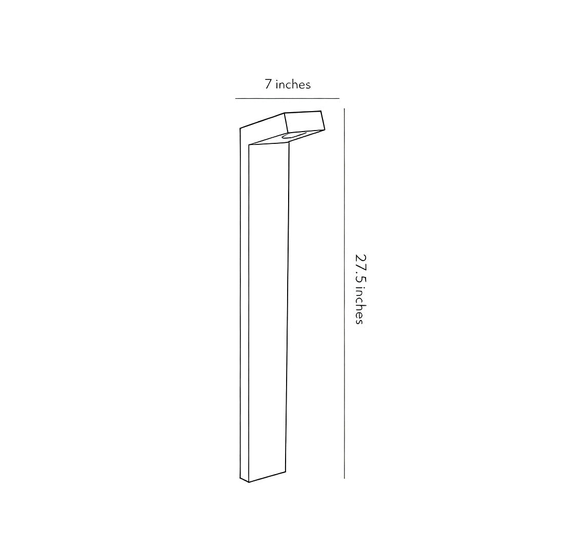 Modern Minimalist Bollard Path Light — Black Aluminum, 5W LED, Dual Color Temperature, IP65 Weatherproof