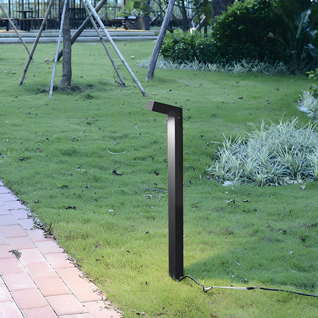 Modern Minimalist Bollard Path Light — Black Aluminum, 5W LED, Dual Color Temperature, IP65 Weatherproof