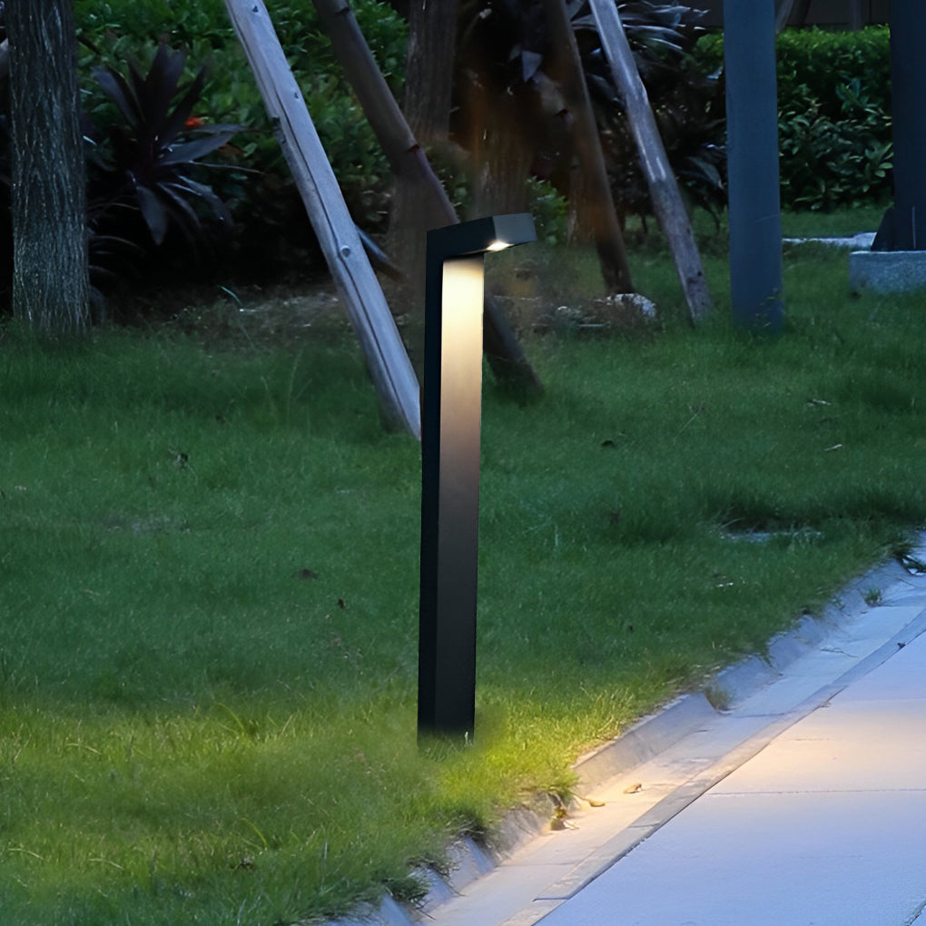 Modern Minimalist Bollard Path Light — Black Aluminum, 5W LED, Dual Color Temperature, IP65 Weatherproof
