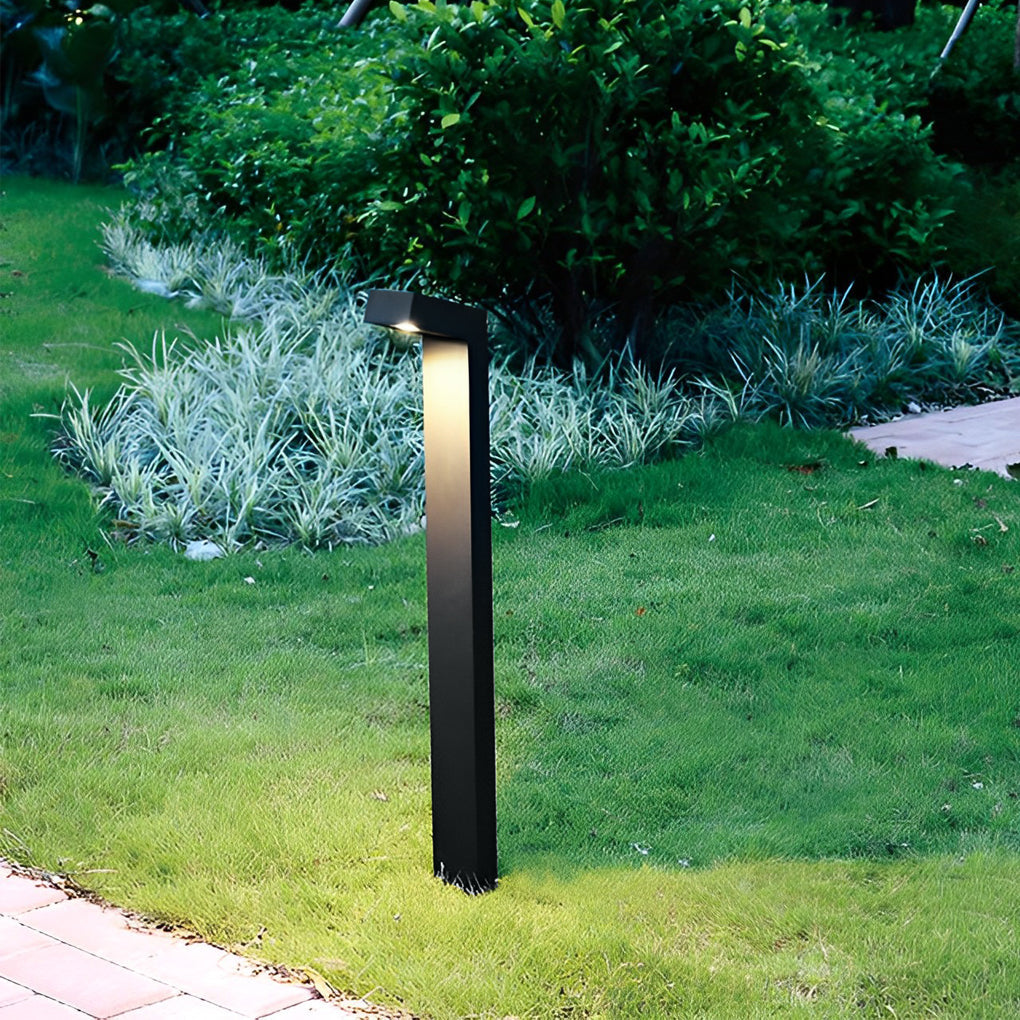 Modern Minimalist Bollard Path Light — Black Aluminum, 5W LED, Dual Color Temperature, IP65 Weatherproof