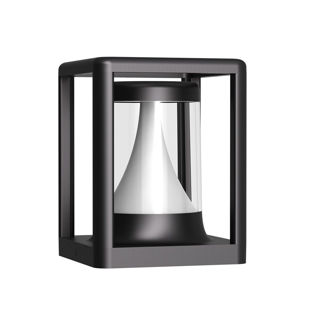 Minimalist LED Garden Stake Bollard Light — Die-Cast Aluminum, Matte Black, 8W OSRAM, IP65, 3000K