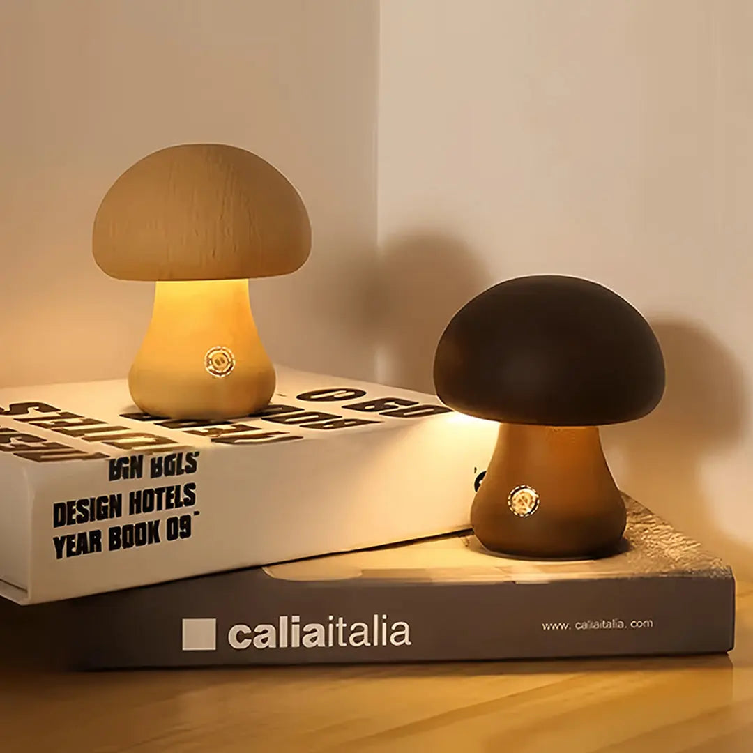 Simple LED Decorative Table Lamp - Mushroom Design for Nighttime Use Luxe