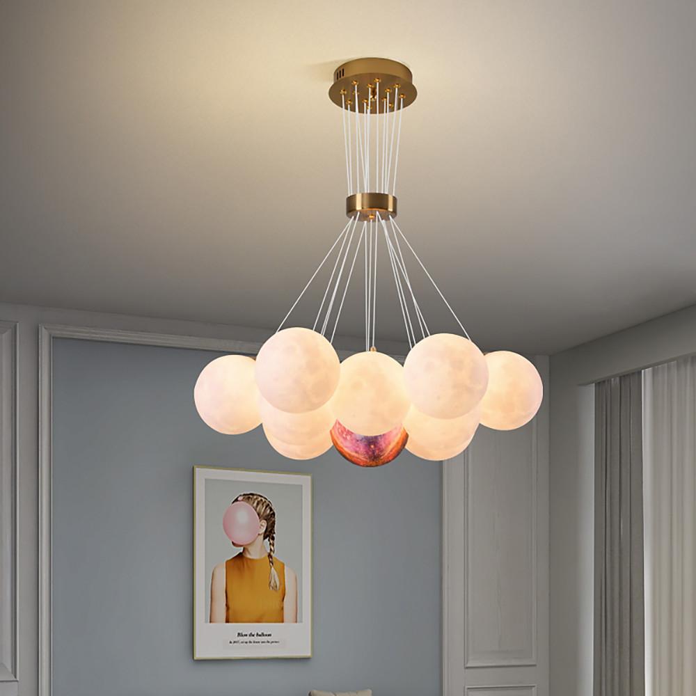 Cluster Globe Chandelier — Glass and Metal, G9 LED, 9/13/17-Light, 16" Diameter, 3000K/6000K