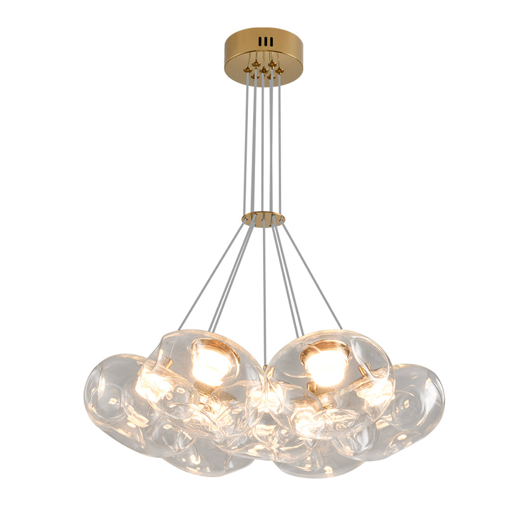 Minimalist Starry Sky LED Chandelier — Stainless Steel and Glass, 7- or 13-Light, Three-Color Dimming, Ra≥97