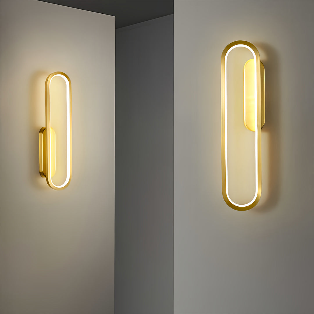 Minimalist Oval Ambient Wall Sconce — Aluminum, Silicone Shade, 19W LED 3000K, 15.75" Height