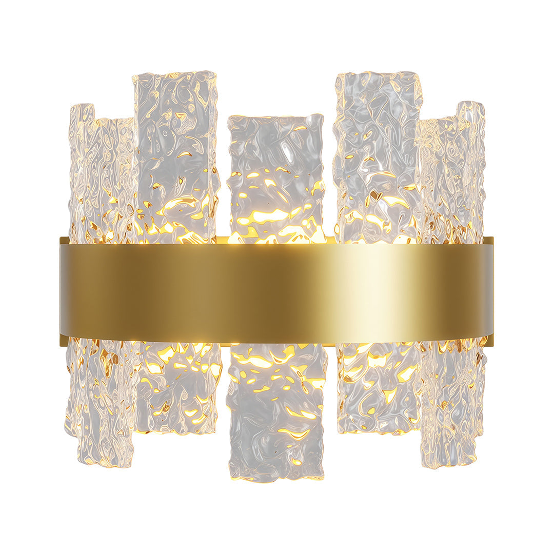 Minimalist Glass Wall Sconce — Solid Copper, 12W LED, Three-Color Temperature (3000K/4000K/6000K)