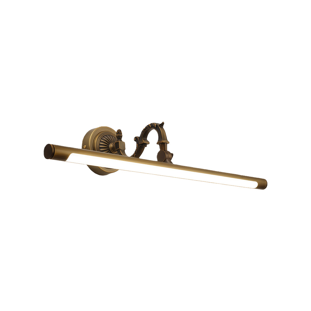 Brass Tube LED Vanity Light Bar — Full Copper, 8W/12W/16W, Dual Color Temperature, 45cm/58cm/75cm