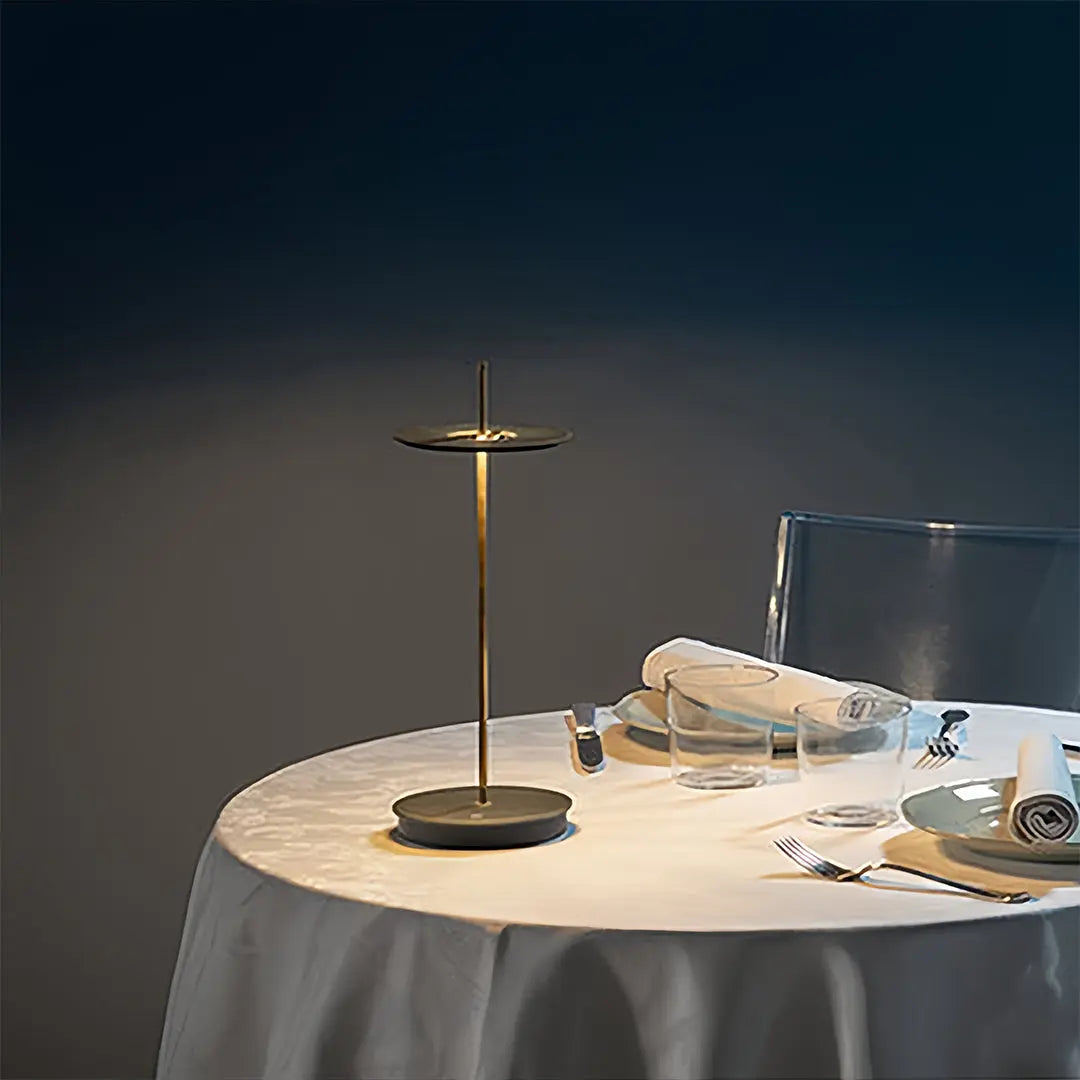 Modern Portable Metal Buffet Lamps - Dimmable Cordless Table Lamps Luxe